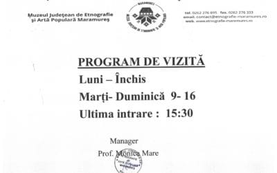 Anunt program de vizitare